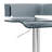 Tabouret réglable gris et chrome avec pivot