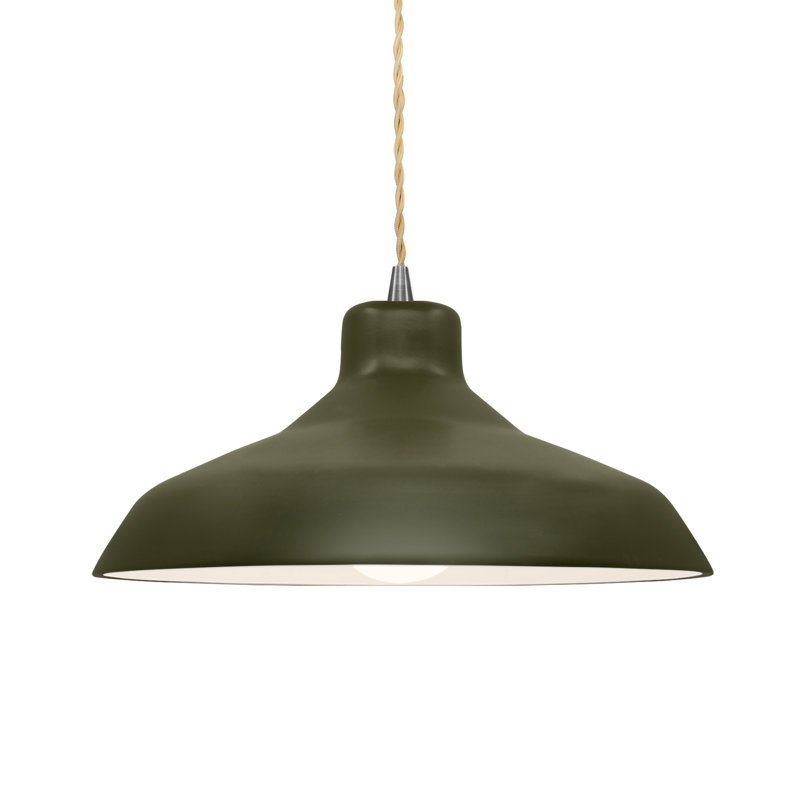 Gela 1 - Light Dome Pendant, 6.25" H x 13.5" W x 13.5" D, Brushed Nickel
