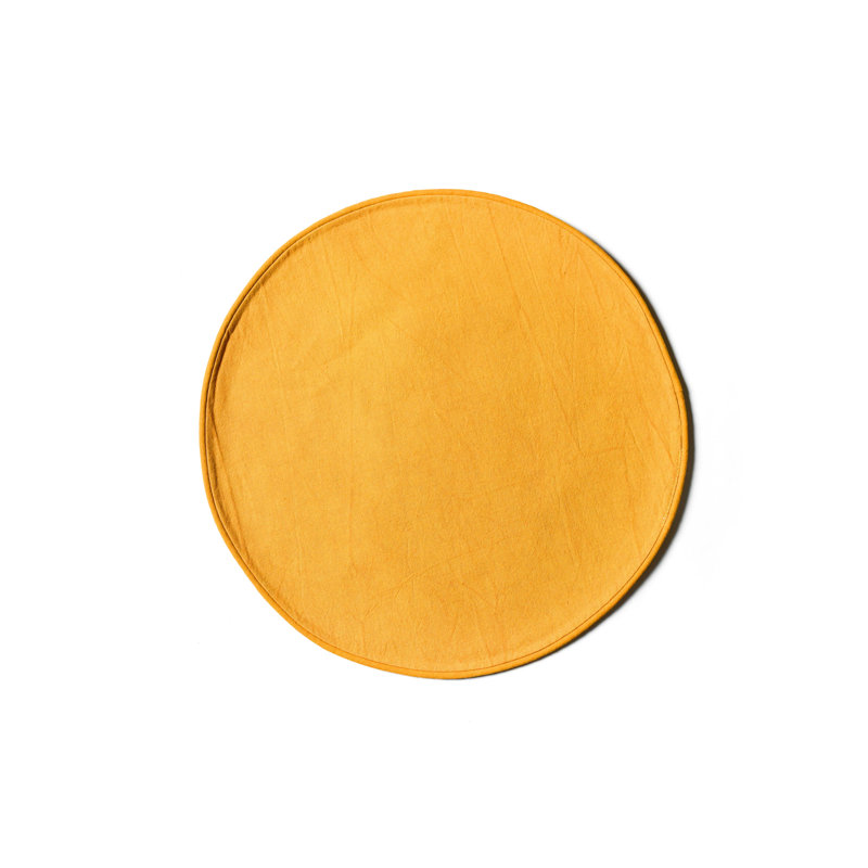 Blush And Pine Color Block Round Placemat Set Of 4, Brass