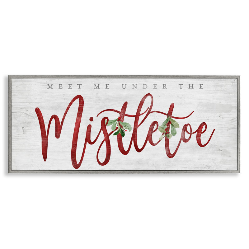 «Meet Me Under Mistletoe», estampe numérique, conception de Mollie B., Estampe numérique Farmhouse, H 13 po x l 30 po