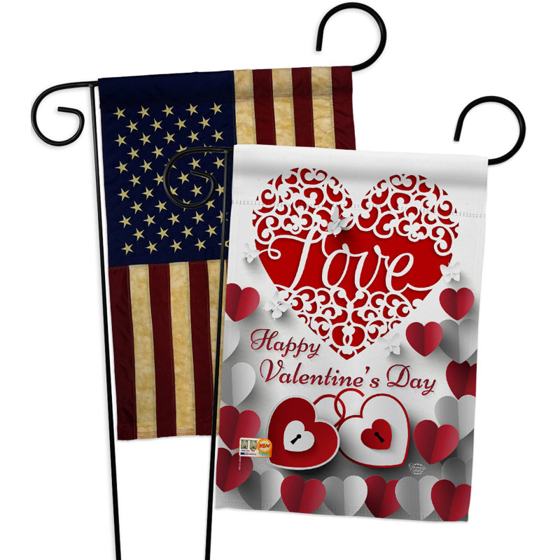 Drapeau de jardin en polyester 1 face 5 pi x 1 pi 1 pi