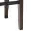 Tabouret en cuir brun avec siège en bois d'hévéa robuste et confortable pour une utilisation quotidienne