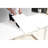 Square Metal Legged Kitchen Table In Antique White For Practicality, Top, 69.86" W X 31.5" D 29.5" H, Extendable Function Modern Dining With Shape And Legs, Home Decor