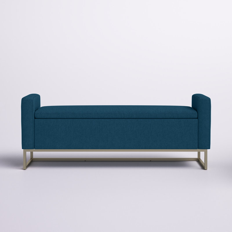 Banc de rangement rembourré Anavaeh, Marine