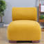 Chaises d'appoint adaptées aux animaux de compagnie, chaise spacieuse moderne en polyester jaune pour la maison