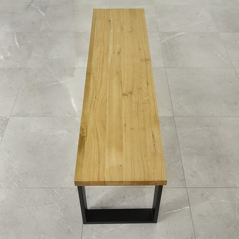 Willie Upholstered Bench, H49 x W140 x D40cm, Natural Oil