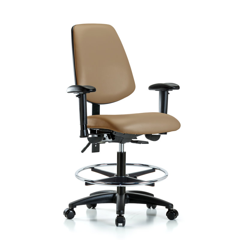 Fauteuil de dessin ergonomique Iyanna, Roulettes, Non inclus, Taupe