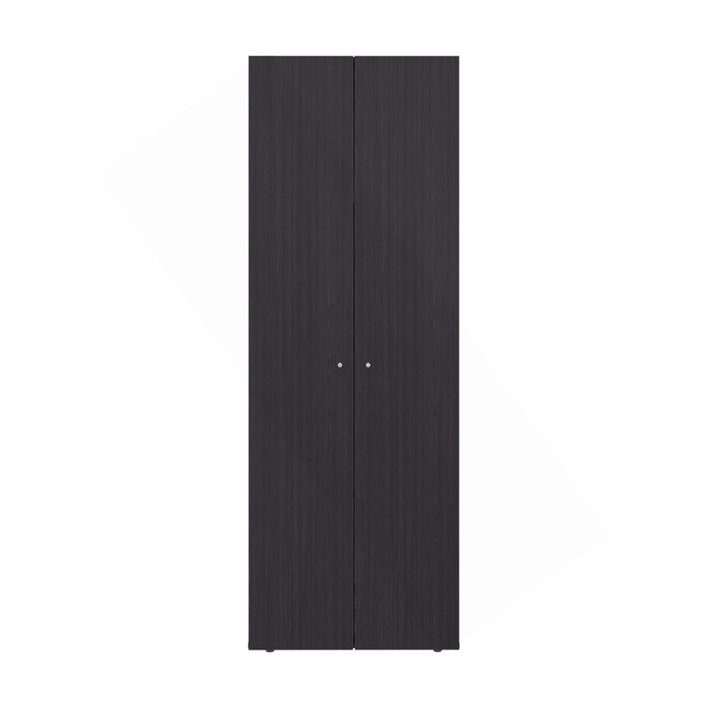 Armoire haute à 2 portes avec 4 tablettes et rangement vertical Wenge, Wengé