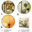 «Green Orange Harmonious Balance II - Abstract Botanicals», reproduction d'art sur métal-366976593