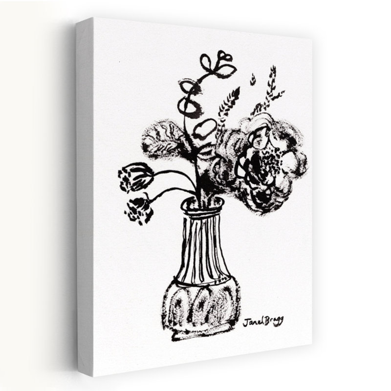 Art contemporain fleur contemporaine, H 36 po x l 24 po