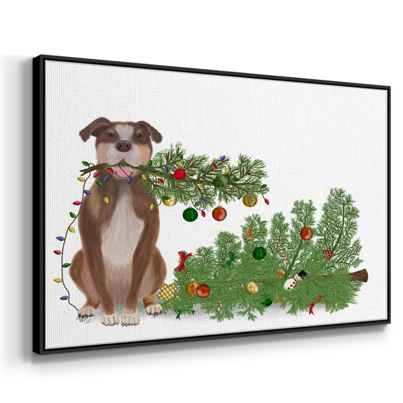 Christmas Des - Wrapped Canvas Print, Black Framed Canvas, 17" H x 25" W x 2'' D