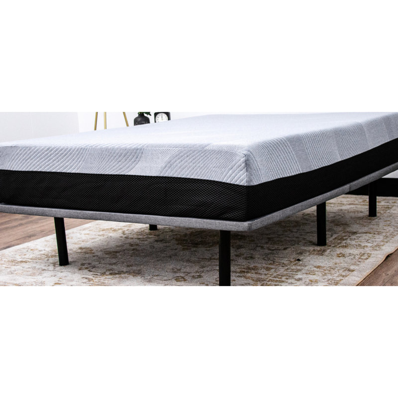 Sommier simple tapissier X Series Xl - tissu gris, 6 pieds réglables, jusqu'à 1000 lb, fabrication, structure en acier robuste, charnières pliables, série facile à installer, conception moderne, capacité en lb, tissu, rapide