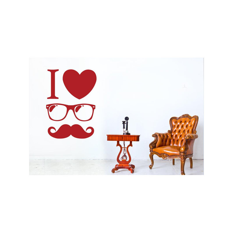 Non-Wall Damaging Wall Decal, Dark Red, Large