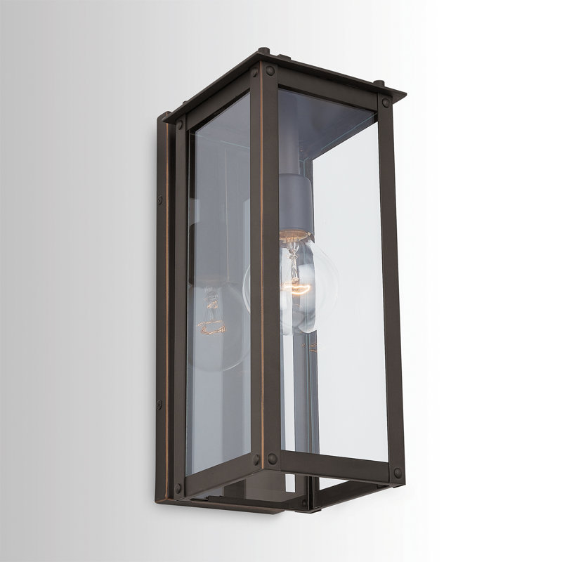 Lanterne murale d'extérieur 1 lumière , Bronze huilé