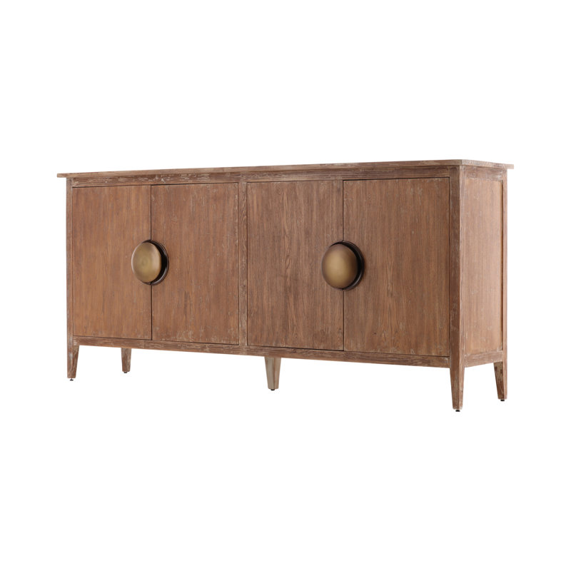Furniture Classics Bakers Warm Pine Wood Brass Sideboard Buffet