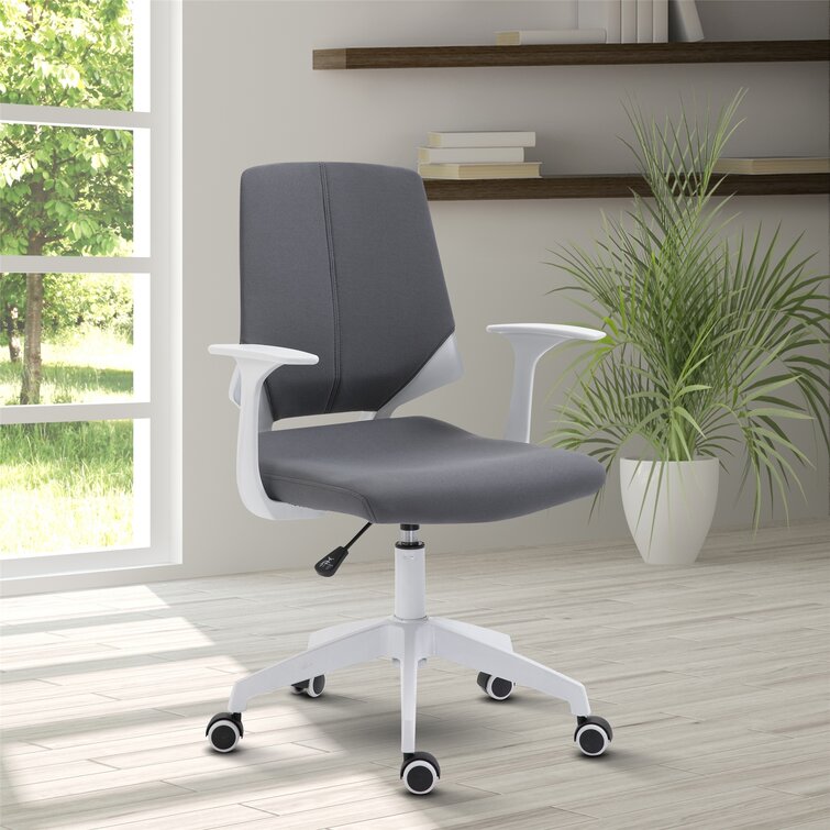 Kaycee Mid Back Task Chair Orren Ellis Upholstery Color: White