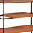 6-shelf Bookshelf In Honey Oak And Black For Organizing Books With Open Back Design -