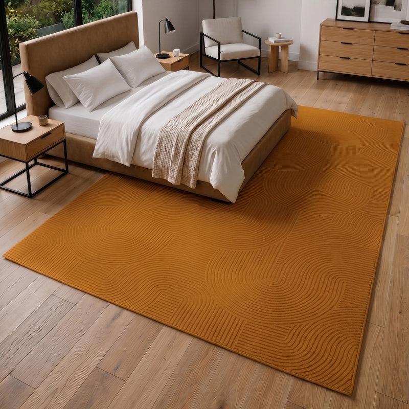 Tapis moderne lavable à la machine Elion, Rectangle 10' x 14', Terra