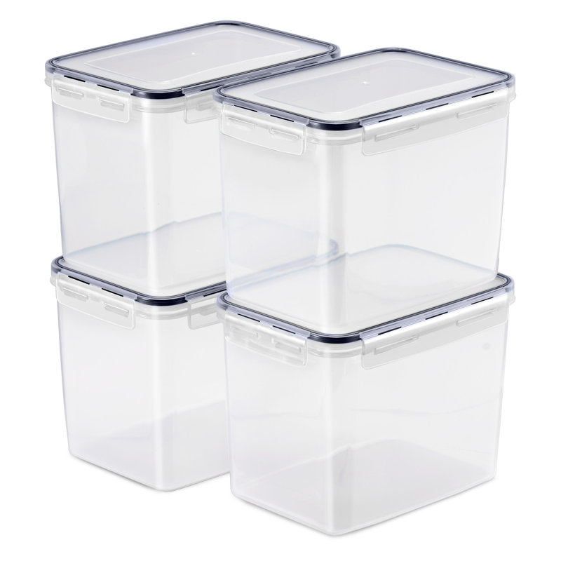 Contenants de rangement pour aliments Sorbus - paquet de 4 avec couvercles à pression hermétiques à quatre voies - 121 oz / 15 tasses