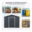 8Ft X 4Ft Outdoor Metal Storage Shed With Window And Metal Foundation For Backyard, Patio, Lawn (Black And White)