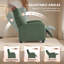 Fauteuil inclinable manuel, fauteuil confortable en velours côtelé avec dossier rembourré et coussin de siège-1375552696