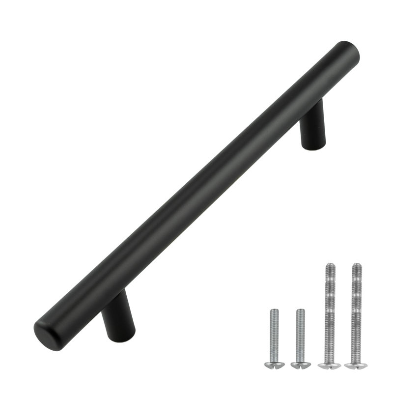 Ensemble de poignées de barre 5 po d'un centre à l'autre, Noir mat, 5"