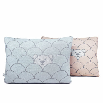 Geometric Cotton Blend Reversible Throw Pillow