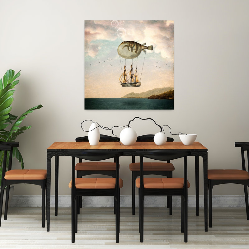 The Big Journey Contemporary Fish Urban Art, 32" H x 32" W