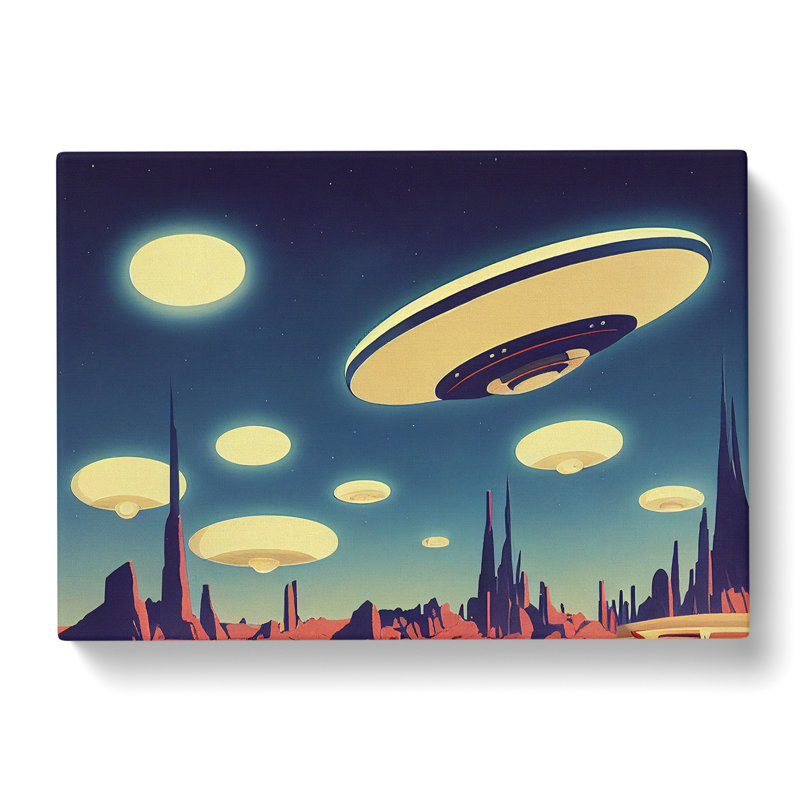 UFO Art Vol.3 - Wrapped Canvas Print, 35cm H x 50cm W x 3cm D