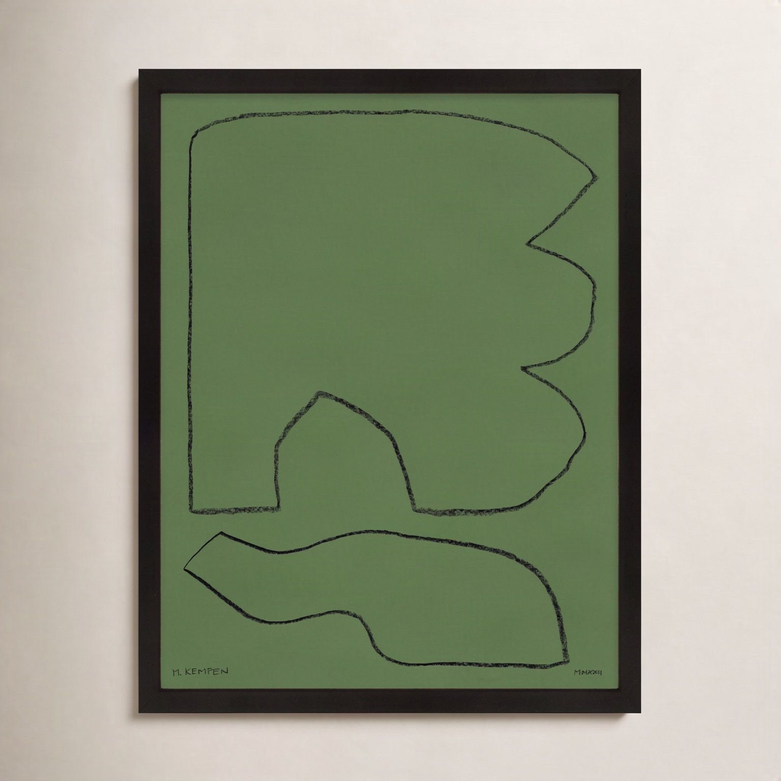 Freya "Forest 1" Print, 40" W x 50" H, Black Framed
