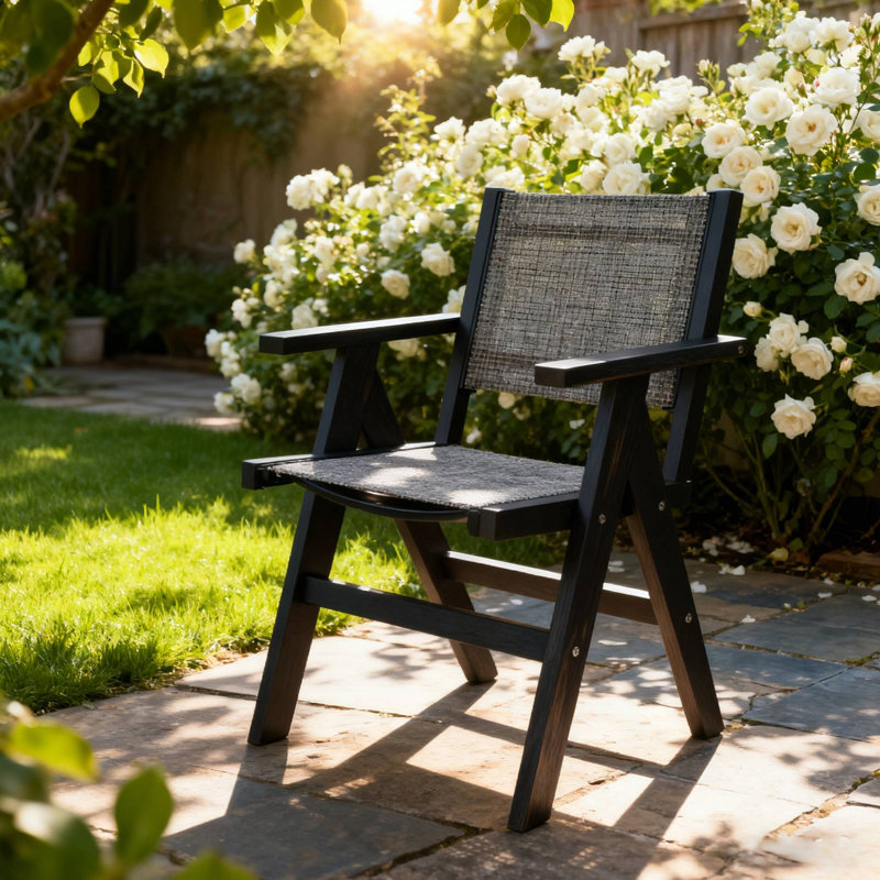 La chaise de salle à manger rehausse les bascules de la table de patio, idéales pour les barbecues et les repas de fin de semaine