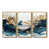 Toile avec cadre flottant or