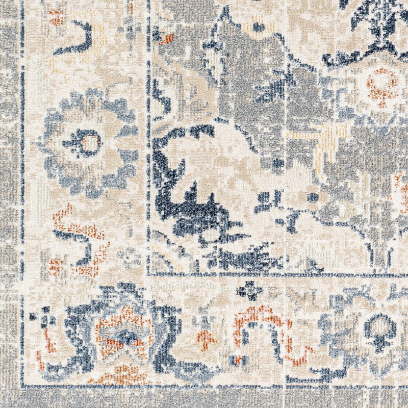 Kenn Washable Oriental Indoor Rug, Rectangle 5'3" x 7'