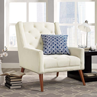 Modway Carson Carrington Lillerod Diamond-Tufted Velvet Armchair