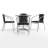 Haverhill 27.5'' Square Aluminum Indoor-Outdoor Table Set with 4 Rattan Chairs-86324062-86324064
