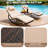 Outdoor Lounge Chair Set Of 3, Patio Chaise Lounger With Folding Table And Adjustable Headrest, Easy 4-step Assembly, All-weather Pe Rattan & Steel Frame For Pool, Patio, Porch, Backyard(khaki)-1518624924