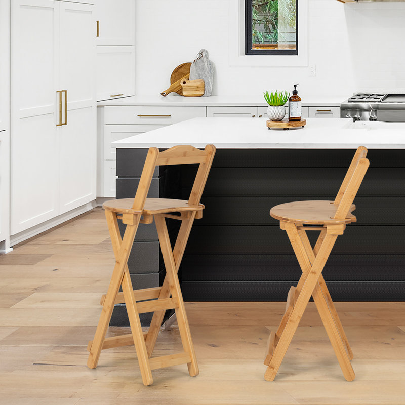 Juro Solid Wood Counter Stool, 4