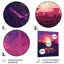 Mauve, orange, baseball, stade, nuit, II, stades, art mural, salon-1277100227-1112441583