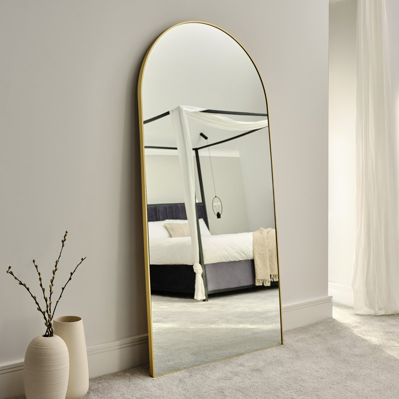 Symari Full Length Arch Mirror, Gold, 180 cm H x 90 cm W