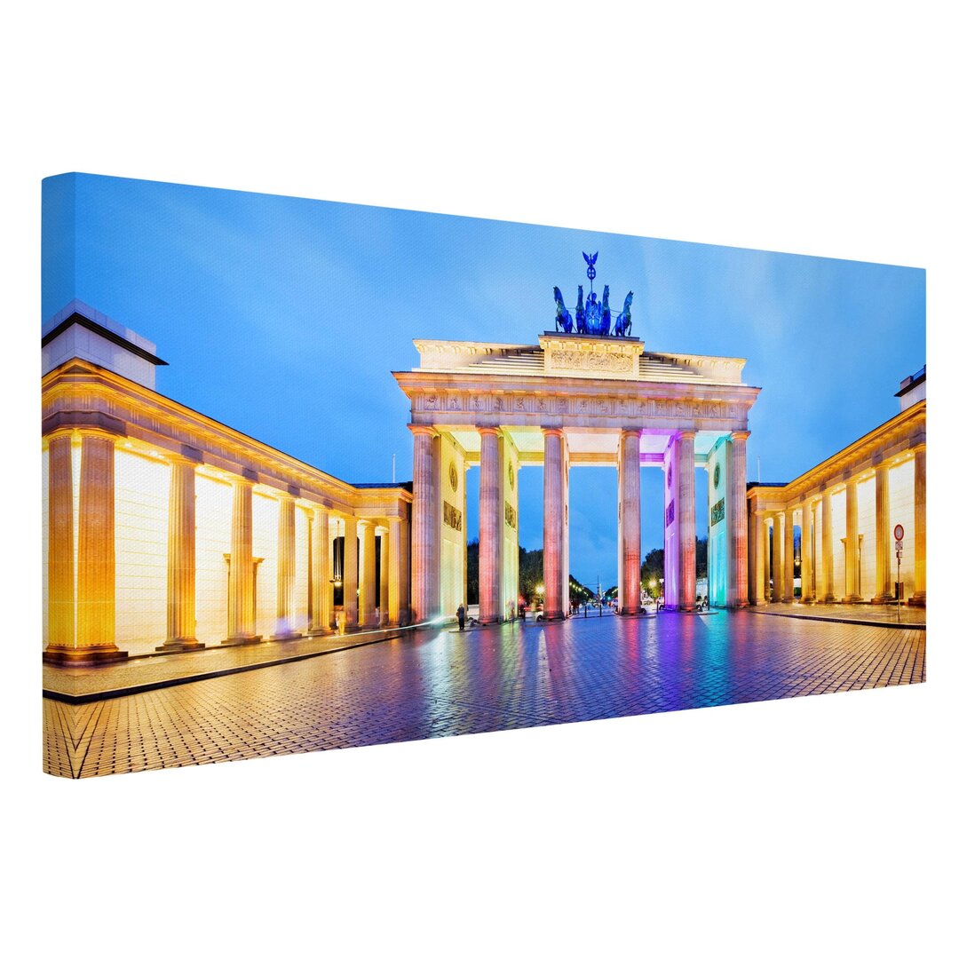 Leinwandbild Illuminated Brandenburg Gate