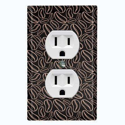 Patterned 1 - Gang Duplex Outlet Standard Wall Plate