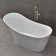 59" x 28" Freestanding Soaking Acrylic Bathtub with Reversible Drain