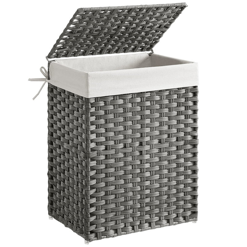 Laundry Basket with Handles, Gray