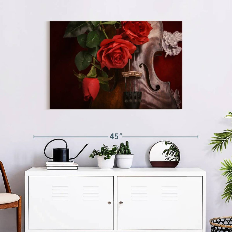 Roses et violon, H 24 po x l 36 po