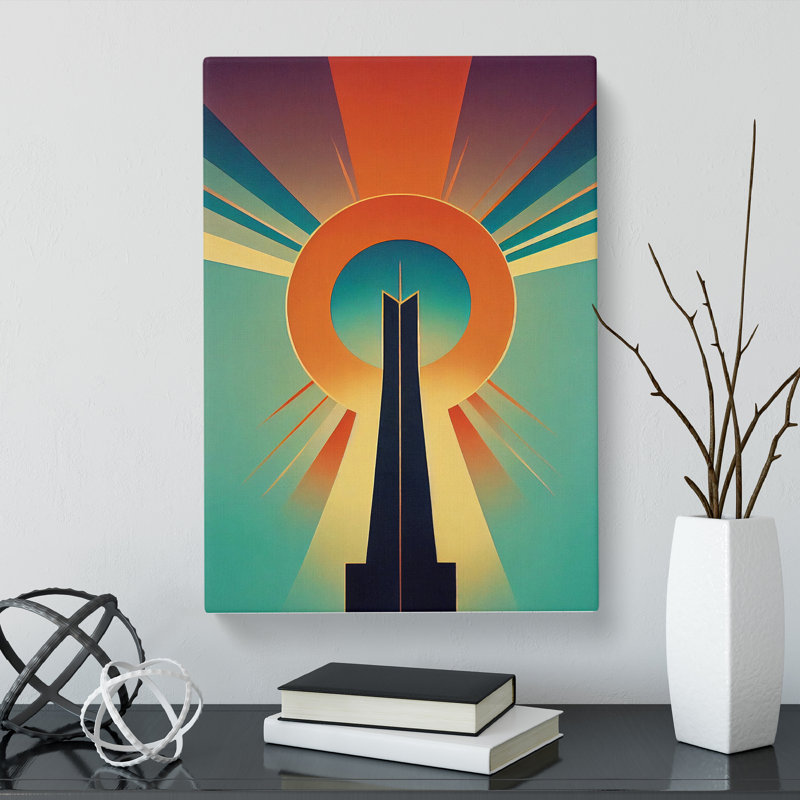 Alarice Sun Art Deco Vol.1 - Wrapped Canvas Print, 50cm H x 35cm W