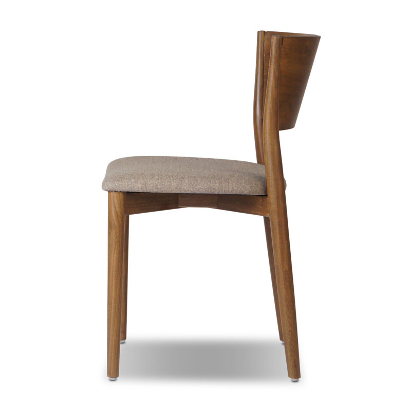Grady Upholstered Dining Chair, Tan Parawood