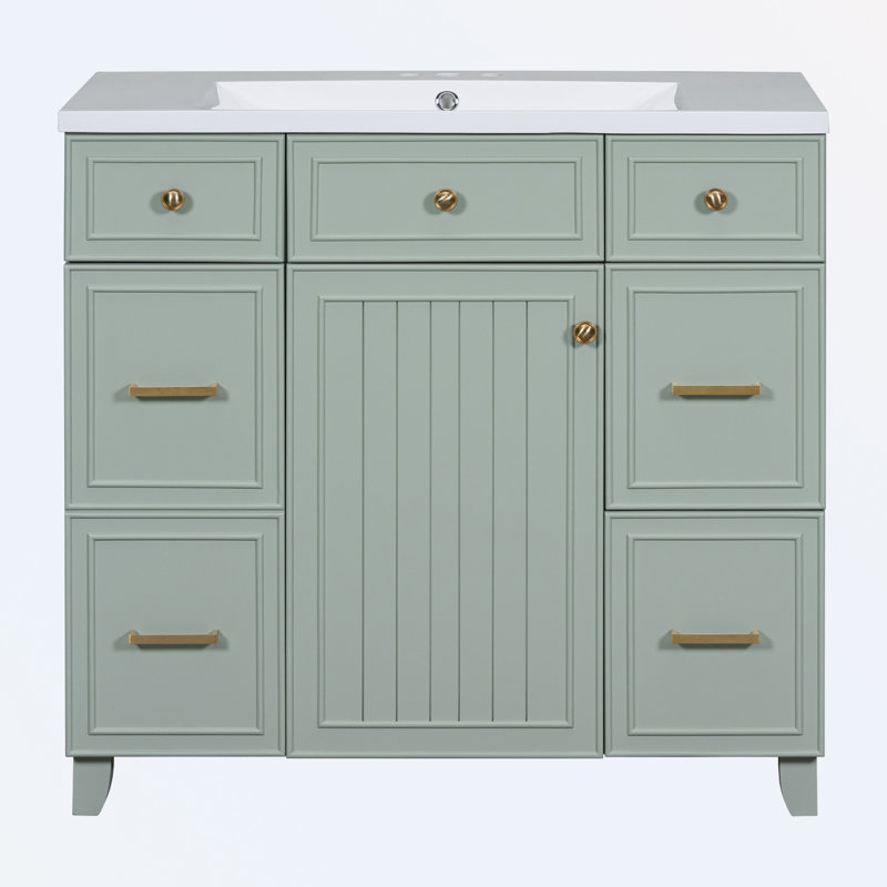 Rangement pour salle de bain Chandace, Vert