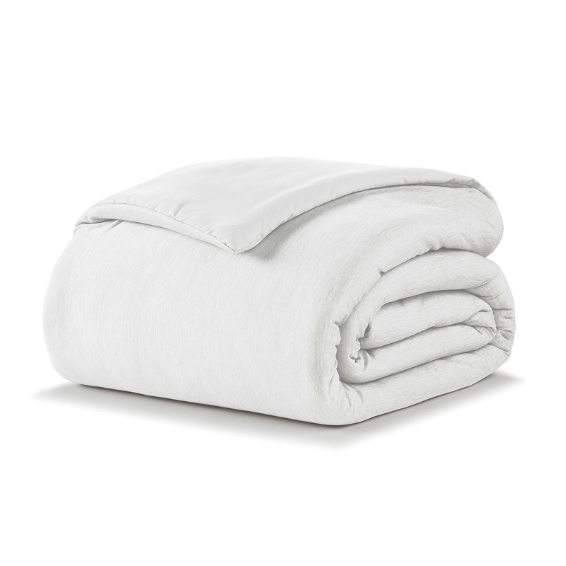 Édredon en duvet de jersey résistant au refroidissement et au froissement, Très grand édredon, Blanc