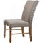 Chaise de salle à manger rembourrée avec garniture cloutée