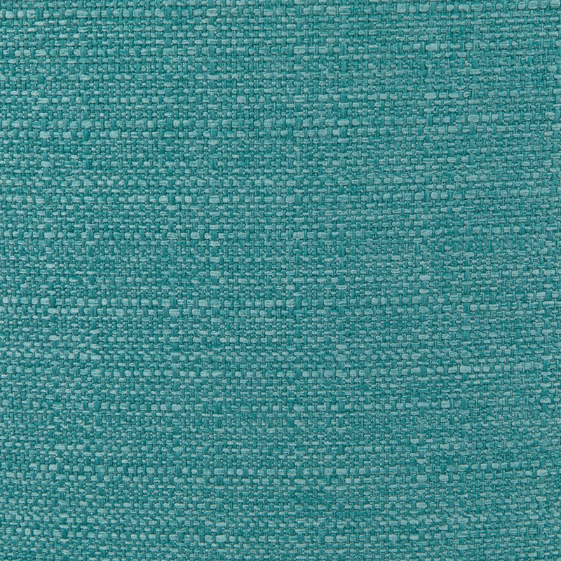 Turquoise Blue Linen Upholstered Side Chair with Natural Oak Legs